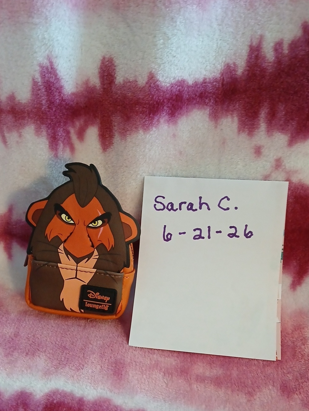 Loungefly Scar Character Coin Purse in Orange and Brown